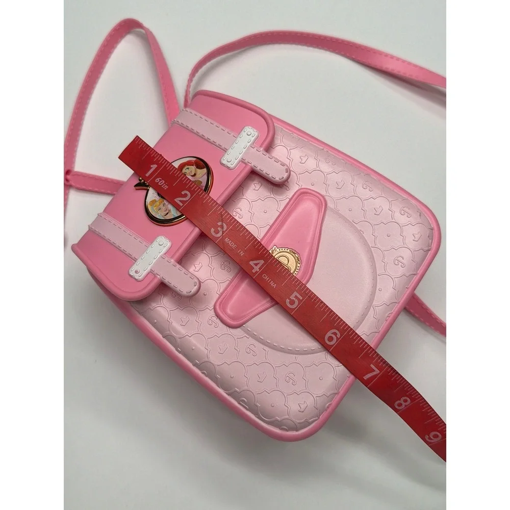 Disney Princess Pink Backpack Purse‎ with Crown Charm for Kids